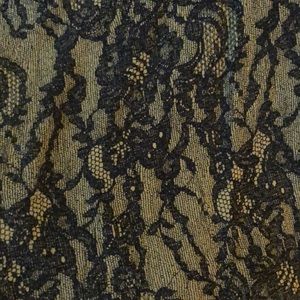 Green & black lace, Long dressy tank